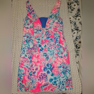 EUC Lilly Pulitzer Gypsy Tiki Pink Cassa Shift Dress